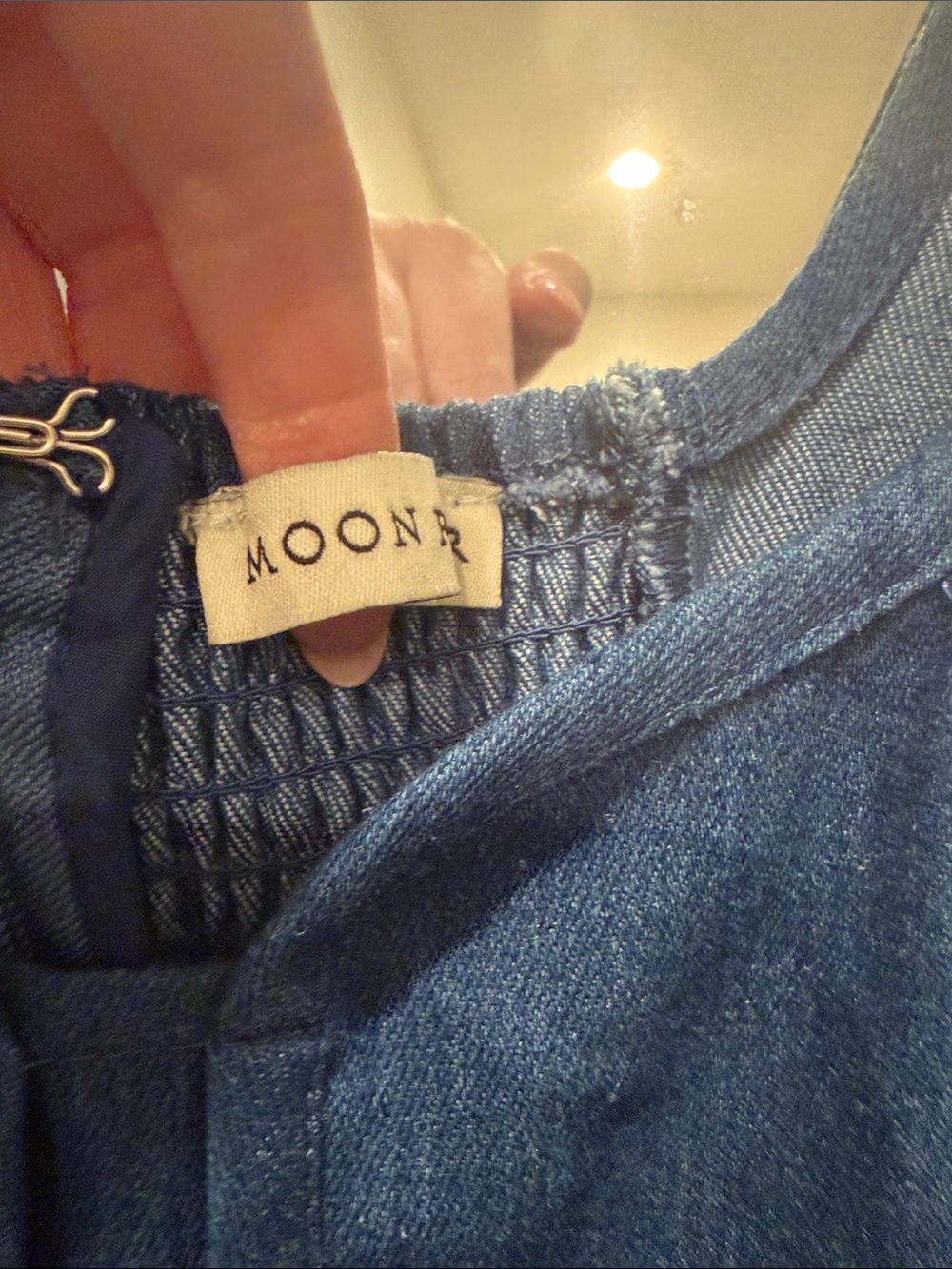 Moon River Denim Blue Maxi Dress - Picture 2 of 9